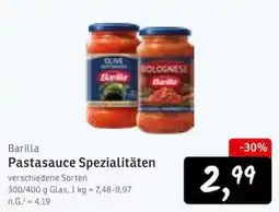 KONSUM Barilla Pastasauce Spezialitäten Angebot