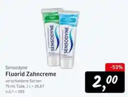 KONSUM Sensodyne Fluorid Zahncreme Angebot