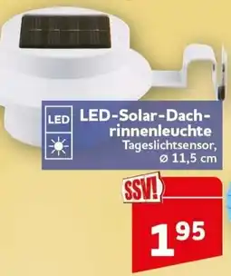 CENTERSHOP LED-Solar-Dach-rinnenleuchte Angebot