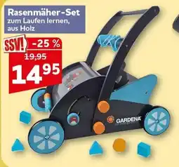 CENTERSHOP Rasenmäher-Set aus Holz Angebot