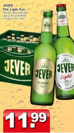 Getränkeparadies Gefromm JEVER Pils, Light, Fun Angebot