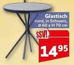 CENTERSHOP Glastisch rund, in Schwarz Angebot