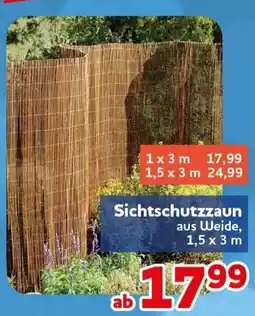 CENTERSHOP Sichtschutzzaun aus Weide Angebot