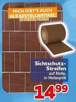 CENTERSHOP Sichtschutz-Streifen auf Rolle, in Holzoptik Angebot