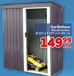 CENTERSHOP Gerätehaus Metallrahmen Angebot