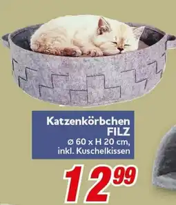 CENTERSHOP Katzenkörbchen FILZ Angebot