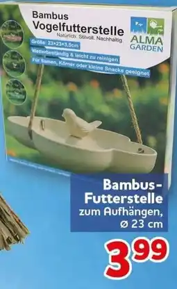 CENTERSHOP ALMA GARDEN Bambus Futterstelle Angebot