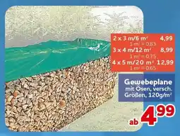 CENTERSHOP Gewebeplane mit Ösen, versch. Größen, 120g/m² Angebot