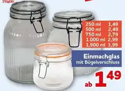 CENTERSHOP Einmachglas mit Bügelschluss Angebot