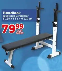CENTERSHOP Hantelbank aus Metall, verstellbar Angebot