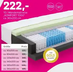 Mömax Wendematratze KOMFORT 1000 Angebot