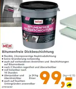 Globus Baumarkt MEM Bitumenfreie Dickbeschichtung Angebot