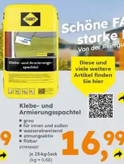 Globus Baumarkt SAKRET Klebe- und Armierungsspachtel Angebot