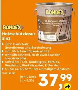 Globus Baumarkt BONDEX Holzschutzlasur 3in1 Angebot