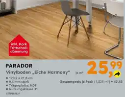 Globus Baumarkt PARADOR Vinylboden „Eiche Harmony“ Angebot