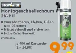 Globus Baumarkt PRIMASTER Montageschnellschaum 2K-PU Angebot