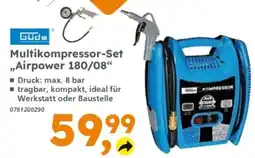 Globus Baumarkt Güde Multikompressor-Set „Airpower 180/08“ Angebot