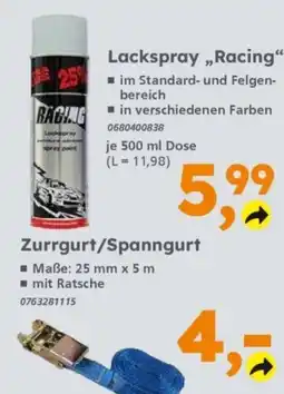 Globus Baumarkt Lackspray Racing Angebot