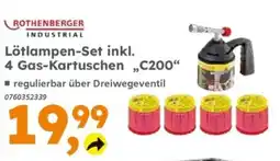 Globus Baumarkt Lötlampen-Set inkl. 4 Gas-Kartuschen „C200“ Angebot