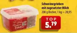 Mix Markt Schweinegrieben mit zugesetzter Milch Angebot