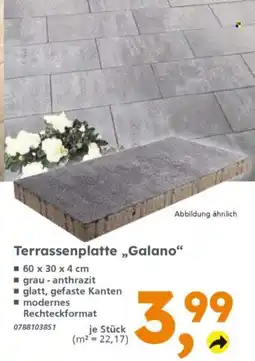 Globus Baumarkt Terrassenplatte "Galano" Angebot
