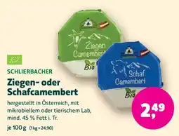 Biomarkt SCHLIERBACHER Ziegen- oder Schafcamembert Angebot