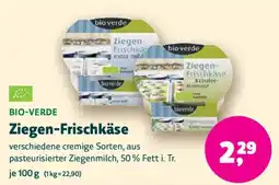 Biomarkt BIO-VERDE Ziegen-Frischkäse Angebot