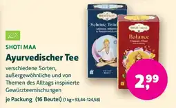 Biomarkt SHOTI MAA Ayurvedischer Tee Angebot