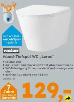 Globus Baumarkt PRIMASTER Wand-Tiefspül WC „Leros“ Angebot