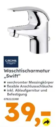 Globus Baumarkt GROHE Waschtischarmatur „Swift“ Angebot