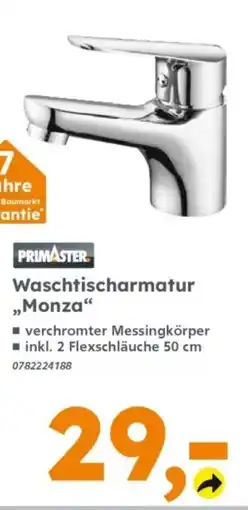 Globus Baumarkt PRIMASTER Waschtischarmatur „Monza“ Angebot