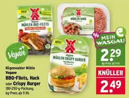 Wasgau Rügenwalder Mühle Vegane BBQ-Filets, Hack oder Crispy Burger Angebot