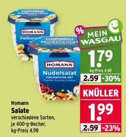 Wasgau Homann Salate Angebot