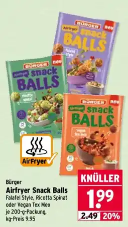 Wasgau Bürger Airfryer Snack Balls Angebot