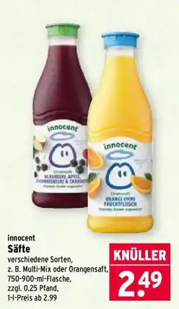 Wasgau innocent Säfte Angebot