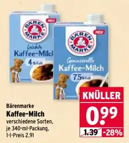 Wasgau Bärenmarke Kaffee-Milch Angebot