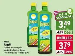 Wasgau Rapso Rapsöl Angebot