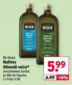 Wasgau De Cecco Natives Olivenöl extra Angebot