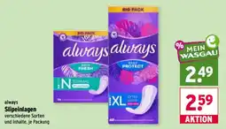 Wasgau always Slipeinlagen Angebot