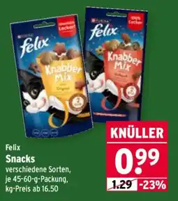 Wasgau Felix Snacks Angebot