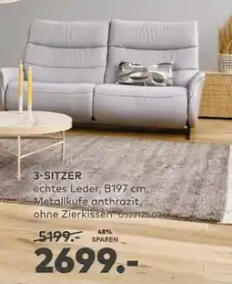 porta 3-SITZER echtes Leder Angebot