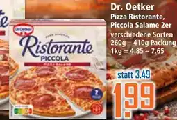 Klaas und Kock Dr. Oetker Pizza Ristorante Piccola Salame Angebot