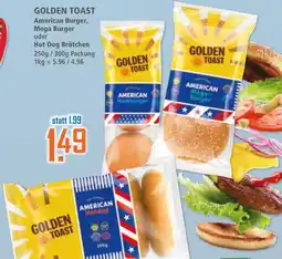Klaas und Kock GOLDEN TOAST American Burger, Mega Burger oder Hot Dog Brötchen Angebot