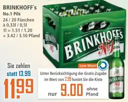 Klaas und Kock BRINKHOFF's No.1 Pils Angebot