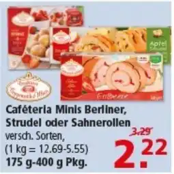 Multi Markt Cafétéria Minis Berliner, Strudel oder Sahnerollen Angebot
