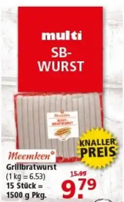 Multi Markt Meemken Grillbratwurst Angebot