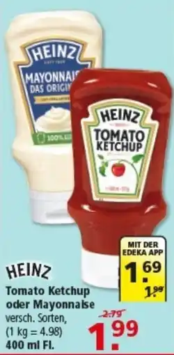 Multi Markt HEINZ Tomato Ketchup oder Mayonnais Angebot