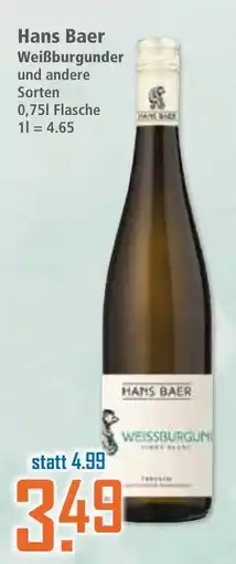 Klaas und Kock Hans Baer Weißburgunder Angebot