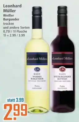 Klaas und Kock Leonhard Müller Weißer Burgunder trocken und andere Sorten Angebot