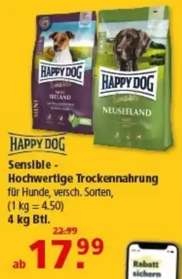 Multi Markt Happy Dog Sensible Trockennahrung Angebot